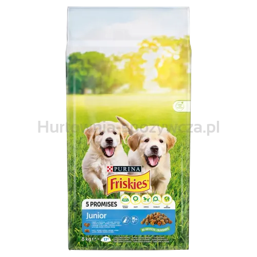 Friskies Karma Dla Psów Junior Z Kurczakiem I Warzywami 8Kg