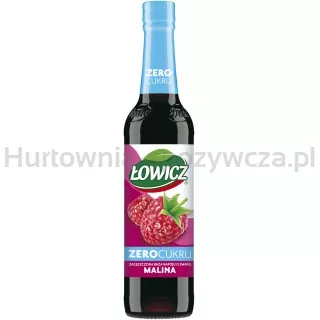 Syrop owocowy ŁOWICZ, malina zero, 400ml