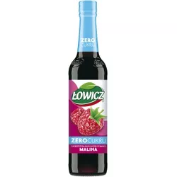 Syrop owocowy ŁOWICZ, malina zero, 400ml