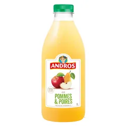 Andros Sok z jabłek i gruszek, z witaminą C 1 l (w tym +0,50 zł/szt. zwrotnej kaucji)