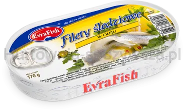Evrafish Filety Śledziowe W Oleju 170G