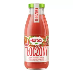 Hortex sok tłoczony z jabłek i czerwonych porzeczek, naturalnie mętny, nie z koncentratu butelka szklana 250ml