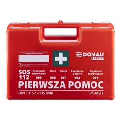 Apteczka DONAU SAFETY, plastikowa, K-15.2 +A, pomarańczowa