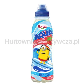 Hortex AQUA Napój o smaku truskawkowym butelka aPet 400ml kaucja (w tym +0,50 zł/szt. zwrotnej kaucji)