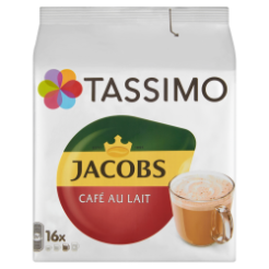 Tassimo Jacobs Café Au Lait Napój Z Kawą Rozpuszczalną I Mlekiem 16 Kapsułek 184 G