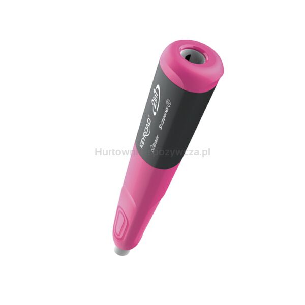Temperówka plastikowa z gumką KEYROAD, średnica: 8mm, wkład, blister - 4