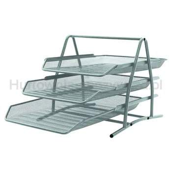 Zestaw Na Biurko Q-Connect Office Set Metalowy 3 Szufladki Srebrny
