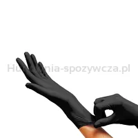 Rękawice nitrylowe bezpudrowe CLARA, 100 szt., rozmiar XL, czarne - 4