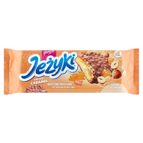 Jeżyki Orzech I Słony Karmel Ciastka W Czekoladzie Mlecznej 140G