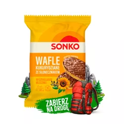 SONKO Wafle kukurydziane ze słonecznikiem w czekoladzie mlecznej 32g