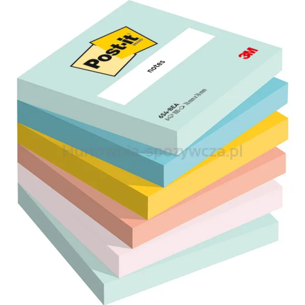 Post-It Karteczki samoprzylepne BEACHSIDE, 76x76mm, 6x100 kart. 