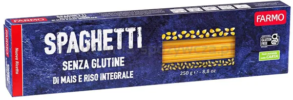 Makaron Spaghetti Kukurydziano-Ryżowy Bezgl. 250 G