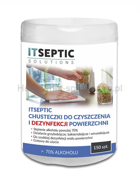 Chusteczki Do Czyszczenia I Dezynfekcji Powierzchni Itseptic, 150Szt.