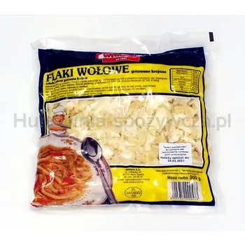 Flaki wołowe gotowane krojone 900 g Wakpol