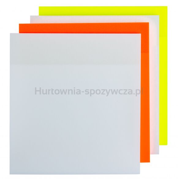 Q-Connect Bloczek samoprzylepny, półprzezroczysty, 76x76mm, 4x50k., mix kolorów  - 2
