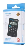 Kalkulator kieszonkowy DONAU TECH, 8-cyfr. wyświetlacz, wym. 114x69x19 mm, czarny - 9