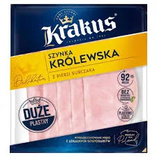 Krakus Szynka królewska drobiowa plastry 120 g