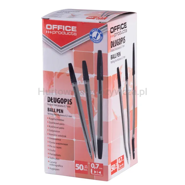 Office Products Długopis, 1,0mm, czarny 
