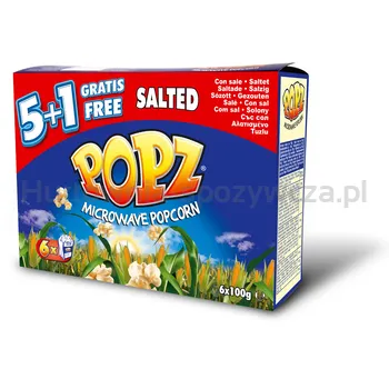 Popz Popcorn Do Mikrofalówki Solony 6 W Cenie 5 600 G