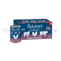 Butcher's Original Megapack Jelly, Karma dla psa, mix smaków z wątróbką lub nerkami, Kawałki w galaretce, 6x400 g