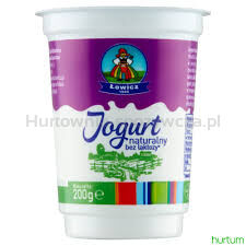 Łowicz Jogurt Naturalny Bez Laktozy 200G