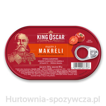 King Oscar Filety Z Makreli W Sosie Pomidorowym 160G