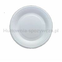 Horeca Polska Jednorazowe Talerze Papierowe Białe 28Cm (100 Sztuk)