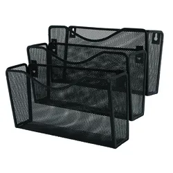 Zestaw naścienny Q-CONNECT Office Set metalowy 3 półki czarny