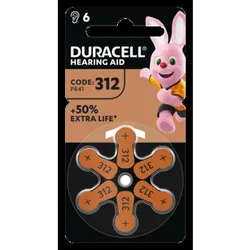 Duracell Baterie Słuchowe Ha312 6Szt 