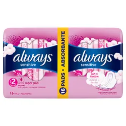 Always Podpaski Ze Skrzydełkami Sensitive 16 Szt