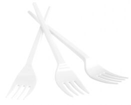 Widelec plastikowy OFFICE PRODUCTS, 17cm, 100szt., biały