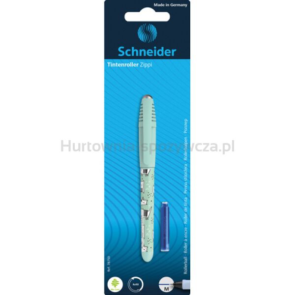 Schneider Pióro kulkowe Zippi + 1 nabój, blister, mix kolorów  - 4