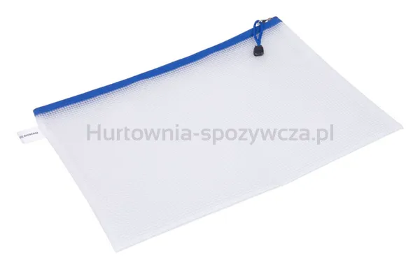 Torebka DONAU Zipper Bag, A4, 343x246 mm, EVA, z suwakiem, niebieska