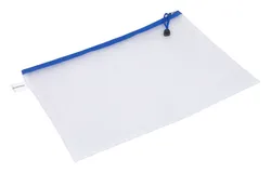 Torebka DONAU Zipper Bag, A4, 343x246 mm, EVA, z suwakiem, niebieska