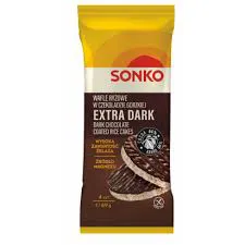 Sonko Wafle ryżowe w czekoladzie gorzkiej 64% EXTRA DARK 69g