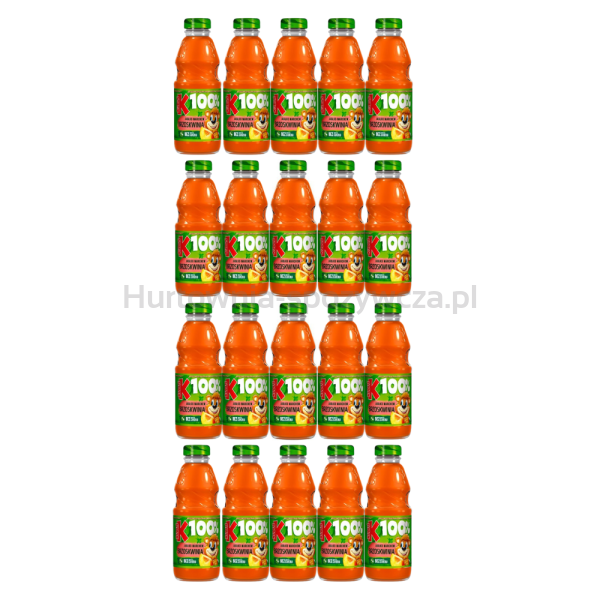 Kubuś 100% Marchew Jabłko Brzoskwinia 300 Ml x 20 sztuk
