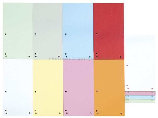 Donau Przekładki Karton 1/3 A4, 235x105mm, 100szt., żółte  - 2