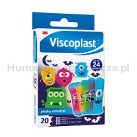 Plastry dziecięce VISCOPLAST Monsters, 2 rozmiary, 20 szt., pudełko - 3