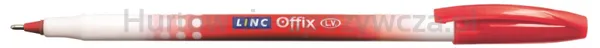 LINC Długopis Offix, śr. kulki 1mm, gr. linii 0,33mm, czerwony