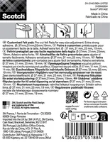 Regulowane podkładki filcowe SCOTCH, samoprzylepne, okrągłe, 19-37mm, 4 szt., brązowe - 2