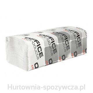 Ręczniki Składane Zz Makulaturowe Office Products, 1-Warstwowe, 4000 Listków, 20Szt., Białe
