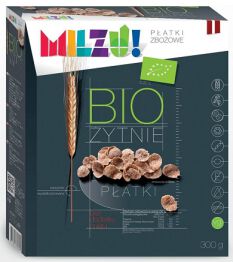 Milzu Płatki Żytnio - Owsiane Bez Dodatku Cukrów Bio 300 G 