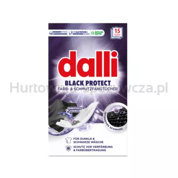 DALLI BLACK PROTECT – Chusteczki do prania ciemnych tkanin 15 szt.