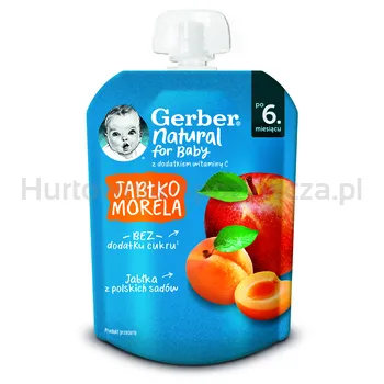 Gerber DeSerekW Tubce Jabłko Morela Po 6 Miesiącu 80G