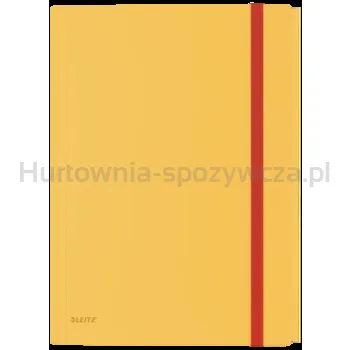 Teczka z gumką i kieszonką Leitz Cosy, PP, żółta