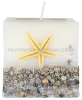 Świeca kwadrat DONAU HOME Brezza, 90x90mm, morska bryza, biały - 6