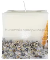 Świeca kwadrat DONAU HOME Brezza, 90x90mm, morska bryza, biały - 4
