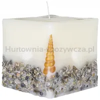 Świeca kwadrat DONAU HOME Brezza, 90x90mm, morska bryza, biały - 2