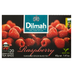 Dilmah Cejlońska Herbata Czarna Raspberry Flavoured Black Tea 20X2 G