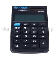 Kalkulator kieszonkowy DONAU TECH, 8-cyfr. wyświetlacz, wym. 90x60x11 mm, czarny - 4